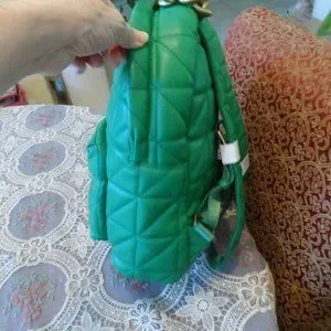Zara | Bags | New Zara Emerald Green Faux Leather Quilted  display picture 1